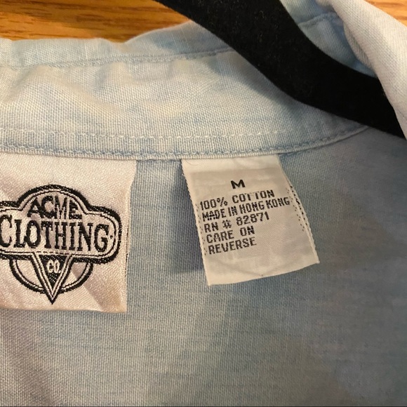 Vintage 90s Looney Tunes Denim Shirt M – Made in Hong Kong - Picture 7 of 8